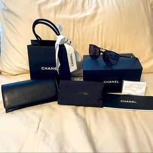 Authentic Chanel Sunglasses with Pearls